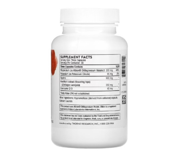 Thorne, Heart Health Complex with CoQ10 and Hawthorn, 90 Capsules