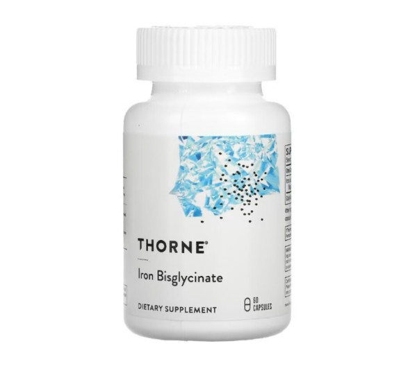 Thorne, Iron Bisglycinate, 60 Capsules