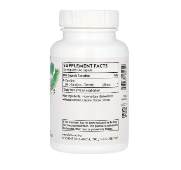 Thorne, L-Carnitine, 60 Capsules