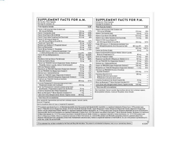 Thorne, Multi-Vitamin Elite, A.M. & P.M., 2 Bottles, 90 Capsules Each