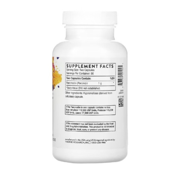 Thorne, Pancreatic Enzymes, 180 Capsules