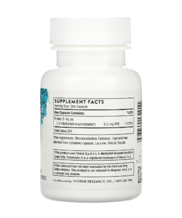 Thorne Research, 5-MTHF, 5 mg, 60 Veggie Caps