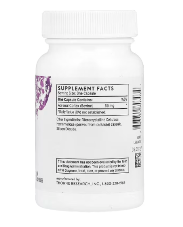 Thorne Research, Adrenal Cortex, 60 Capsules