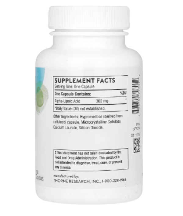Thorne Research, Alpha-Lipoic Acid, 60 Capsules