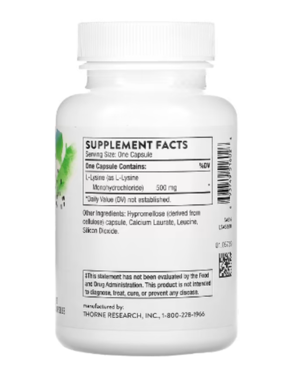 Thorne Research, L-Lysine, 60 Capsules