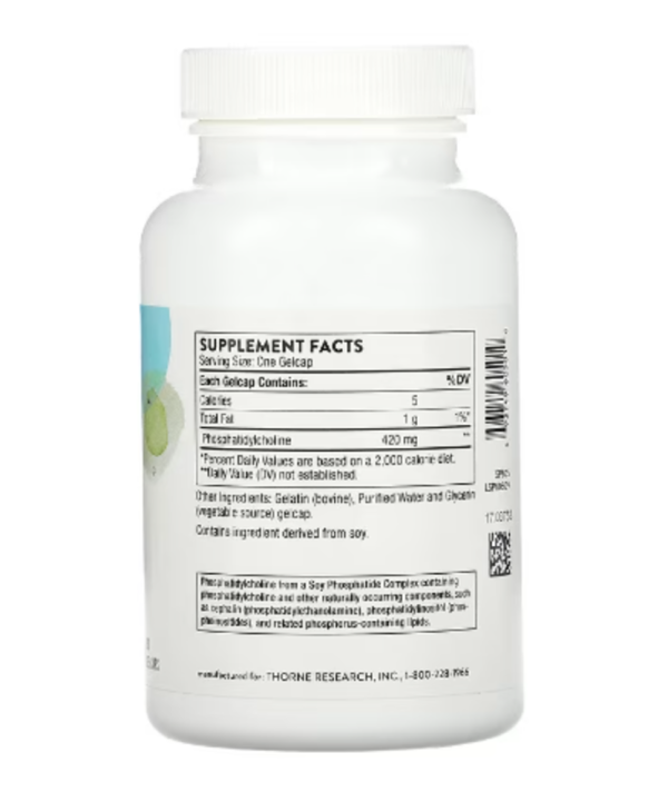 Thorne Research, Phosphatidyl Choline, 60 Gelcaps