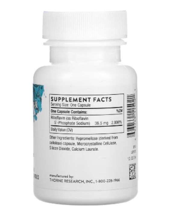 Thorne Research, Riboflavin 5' Phosphate, 60 Capsules