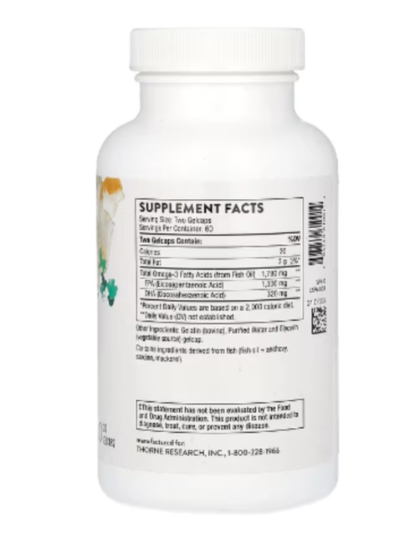 Thorne Research, Super EPA Pro, 120 Gelcaps
