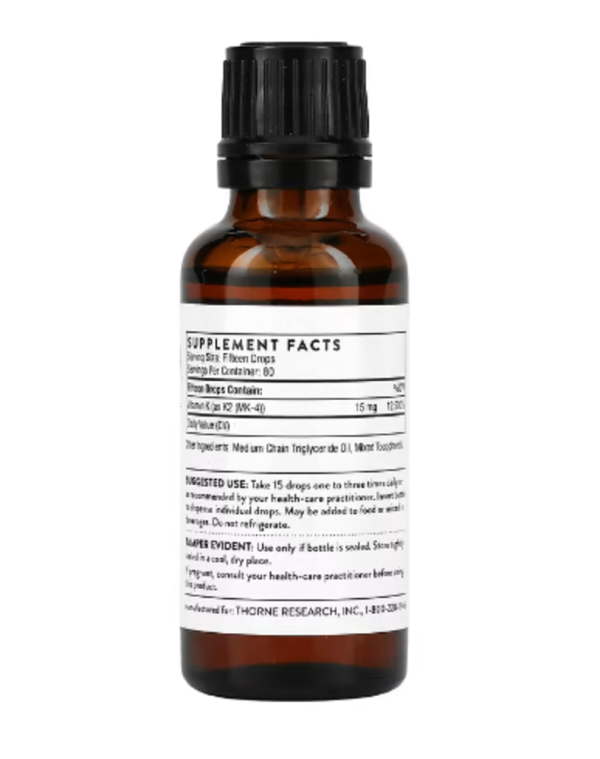 Thorne Research, Vitamin K2, 1 fl oz (30 ml)