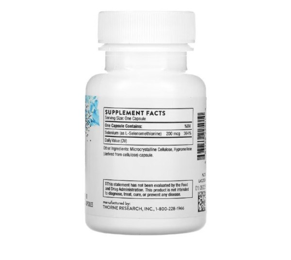 Thorne, Selenium, 200 mcg, 60 Capsules