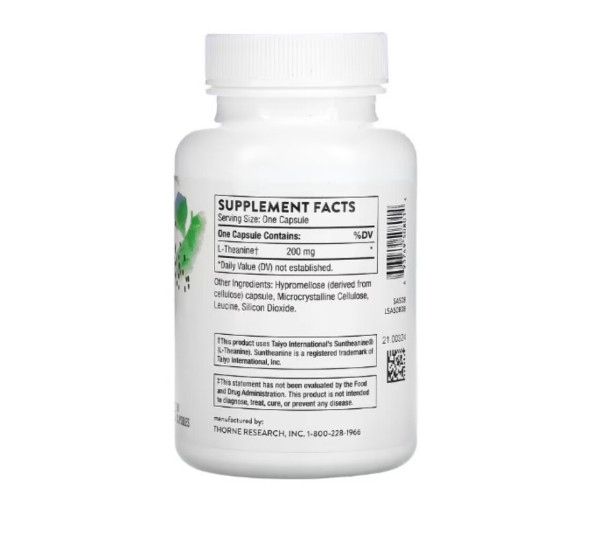 Thorne, Theanine, 90 Capsules