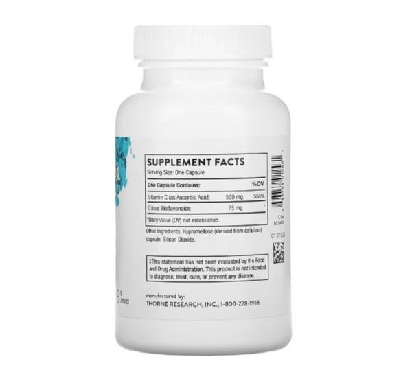 Thorne, Vitamin C with Flavonoids, 90 Capsules