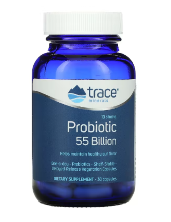 Trace Minerals ®, Probiotic, 55 Billion, 30 Capsules