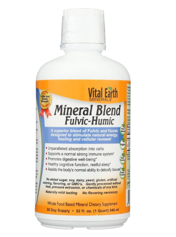 Vital Earth Minerals Fulvic-Humic Mineral Blend - 32 fl oz 946 ml