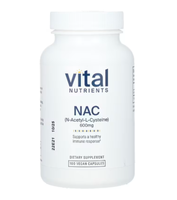 Vital Nutrients, NAC, 600 mg, 100 Vegetarian Capsules