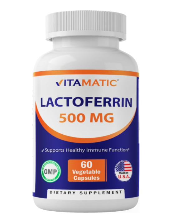 Vitamatic, Lactoferrin, 500  mg, 60 Vegetable Capsules