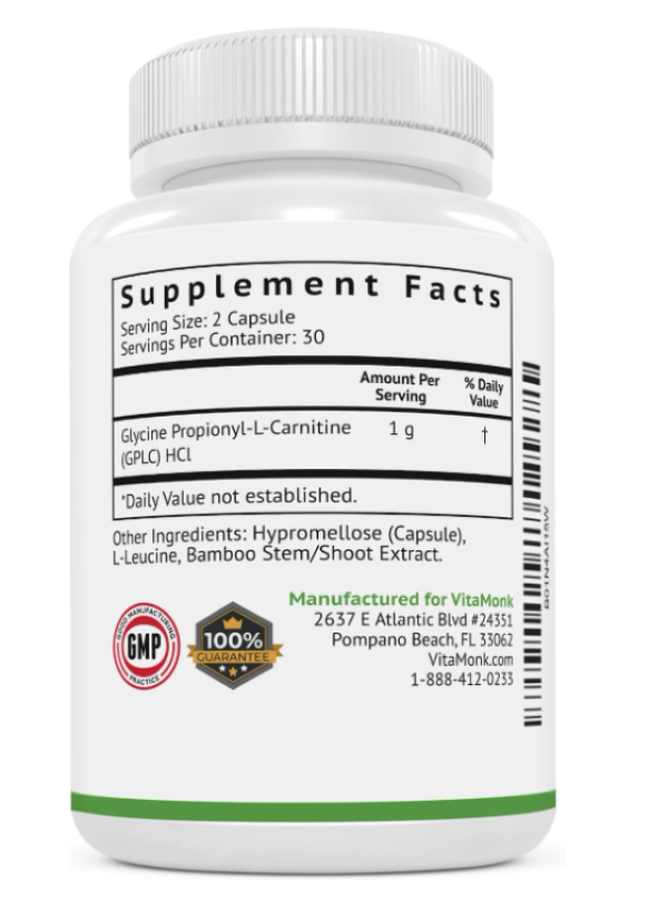 VitaMonk GlycoTrax - High Absorption GPLC Supplement 60 Capsules