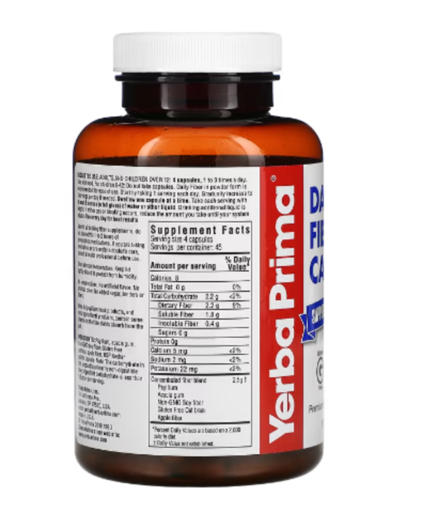 Yerba Prima, Daily Fiber Caps, 180 Capsules