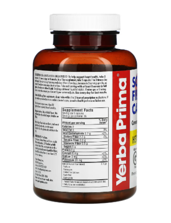Yerba Prima, Soluble Fiber Caps, 180 Capsules