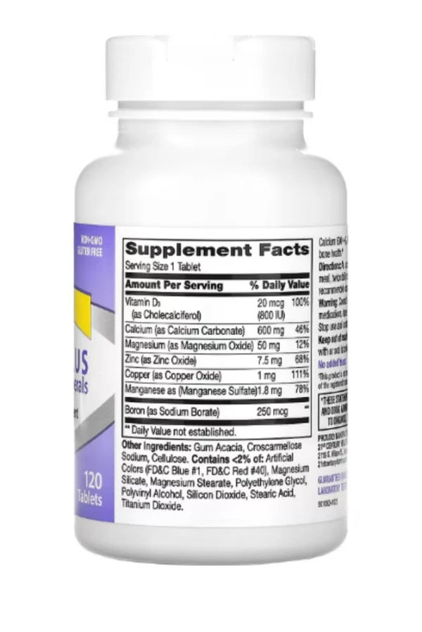 21st Century, 600+D3 Plus Minerals, 120 Tablets