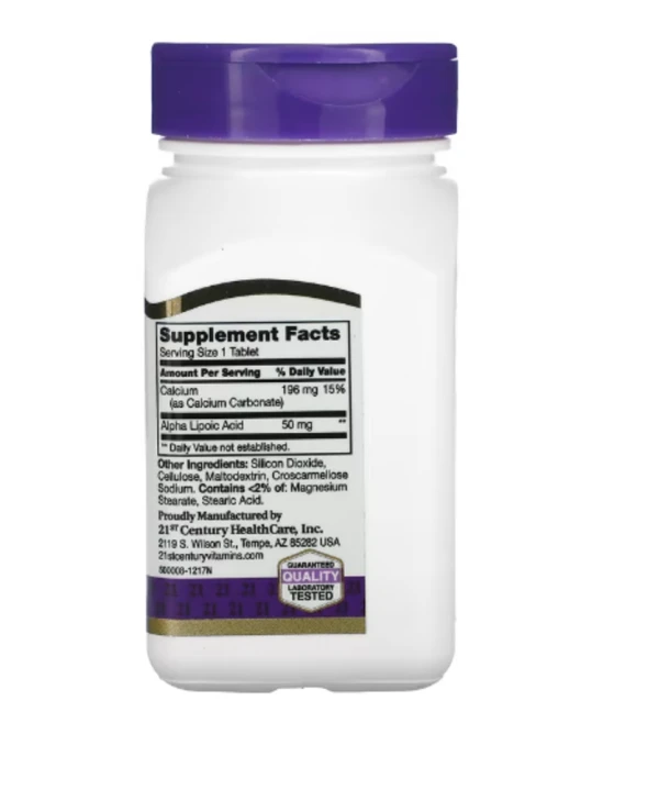 21st Century, Alpha Lipoic Acid, 50 mg, 90 Tablets