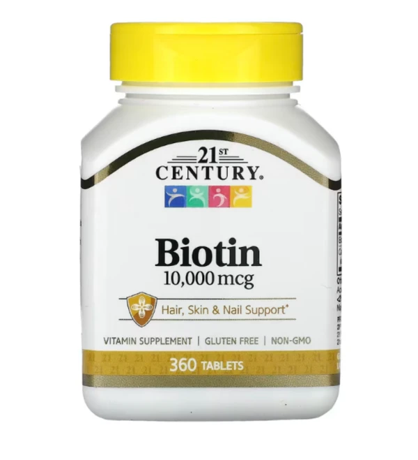 21st Century, Biotin, 10,000 mcg, 360 Tablets