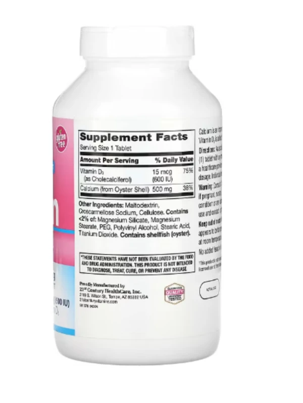 21st Century, Calcium 500 + D3, 400 Tablets