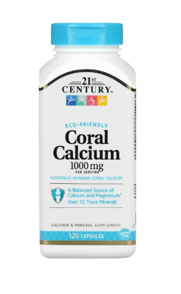21st Century, Coral Calcium, 1,000 mg, 120 Capsules (250 mg per Capsule)