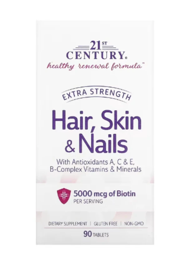 21st Century, Extra Strength Hair, Skin & Nails, 90 Tablets