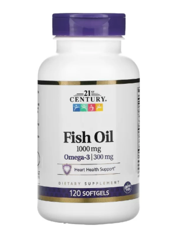 21st Century, Fish Oil, 1,000 mg, 120 Softgels