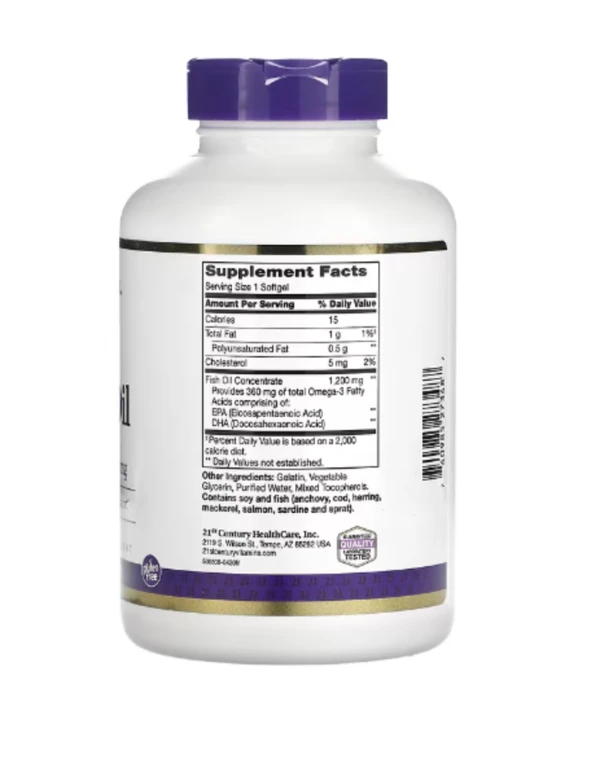 21st Century, Fish Oil, 1,200 mg, 140 Softgels