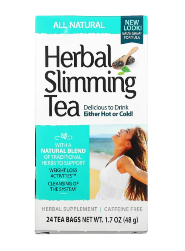 21st Century, Herbal Slimming Tea, All Natural, Caffeine Free, 24 Tea Bags, 1.7 oz (48 g)
