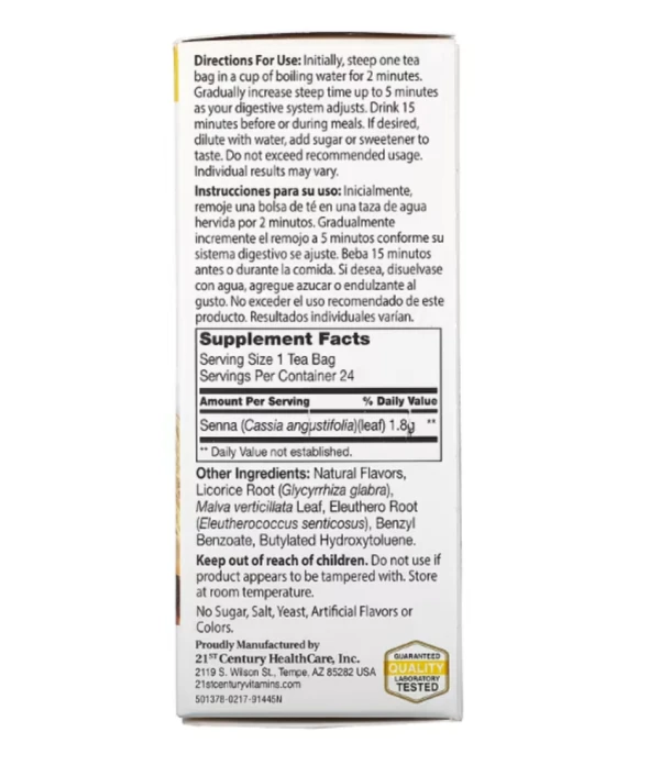 21st Century, Herbal Slimming Tea, Honey Lemon, Caffeine Free, 24 Tea Bags, 1.7 oz (48 g)
