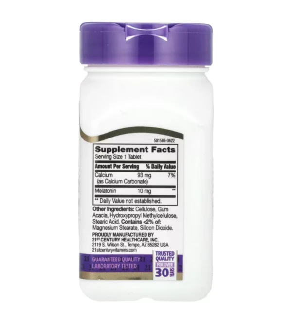 21st Century, Melatonin, Extra Strength, Prolonged Release, 10 mg, 120 Tablets