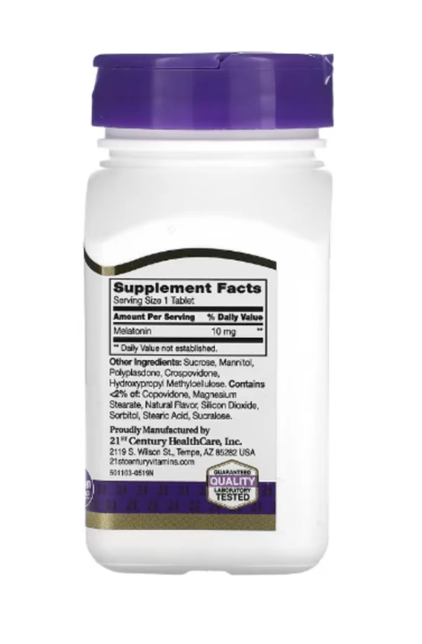 21st Century, Quick Dissolve Melatonin, Cherry, 10 mg, 120 Tablets