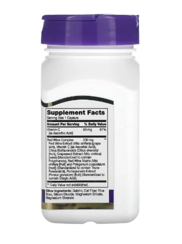 21st Century, Resveratrol Red Wine Extract, 90 Capsules
