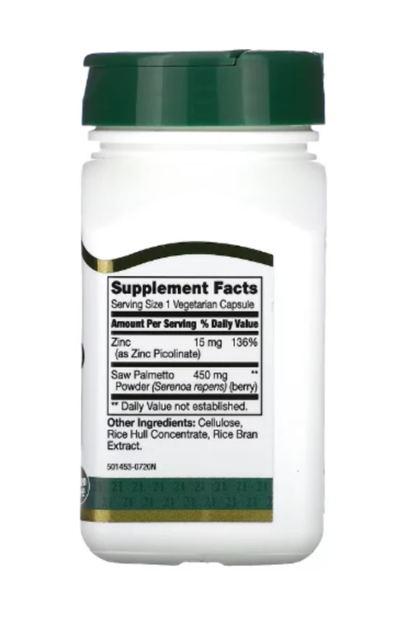 21st Century, Saw Palmetto, 450 mg, 60 Vegetarian Capsules