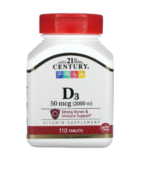 21st Century, Vitamin D3, 50 mcg (2,000 IU), 110 Tablets