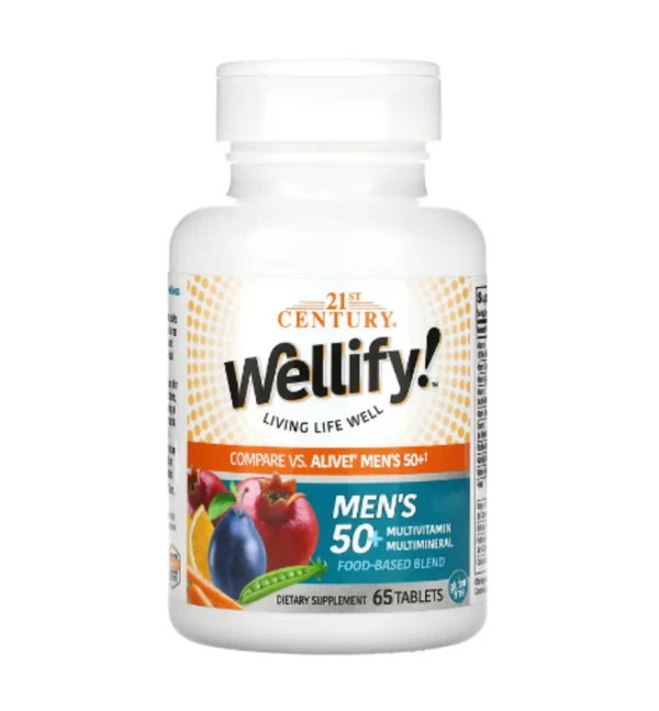 21st Century, Wellify, Men's 50+ Multivitamin Multimineral, 65 Tablets
