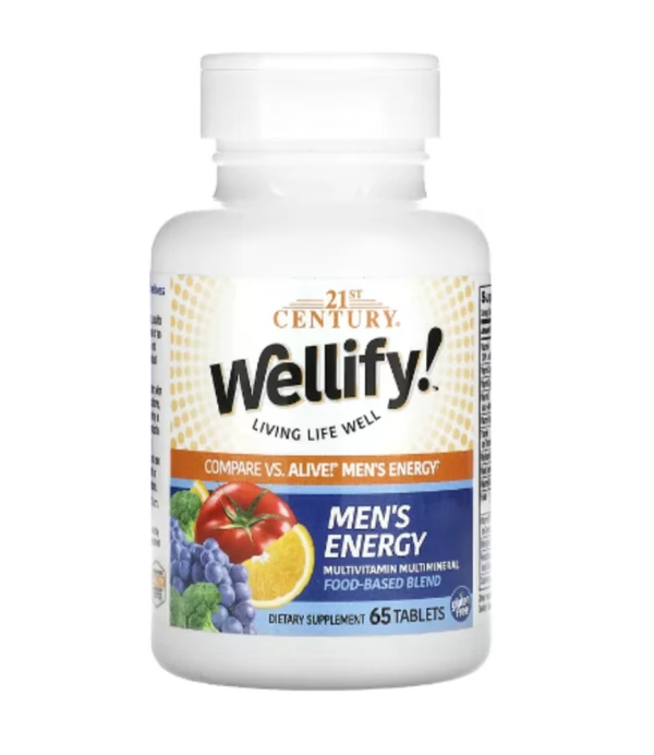21st Century, Wellify! Men's Energy, Multivitamin Multimineral, 65 Tablets