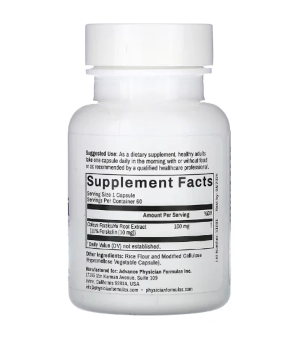 Advance Physician Formulas, Coleus Forskohlii Extract, 10 mg, 60 Vegetable Capsules