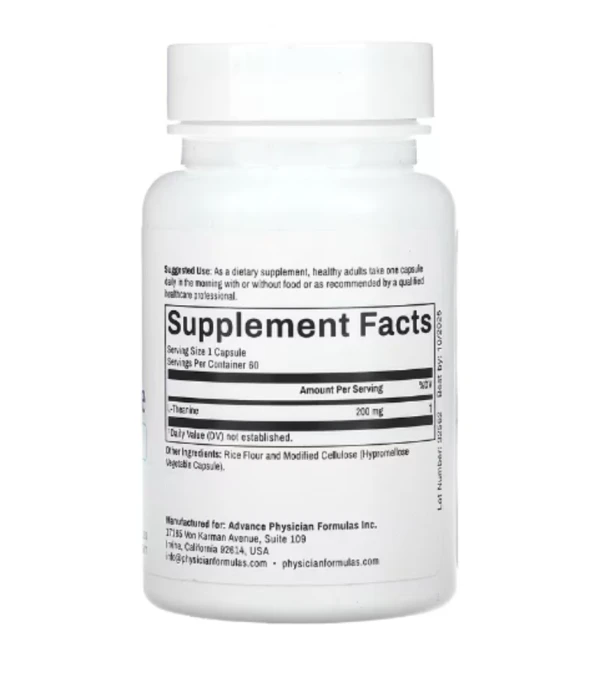 Advance Physician Formulas, L-Theanine, 200 mg, 60 Capsules