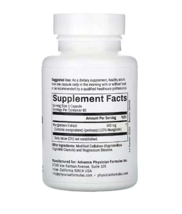 Advance Physician Formulas, Mangosteen, 500 mg, 60 Capsules