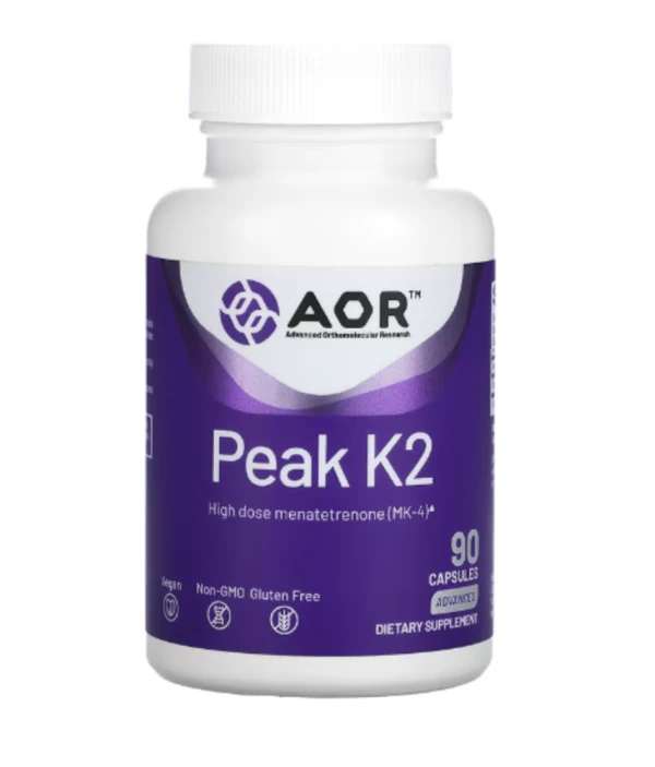 Advanced Orthomolecular Research AOR, Peak K2, 90 Capsules
