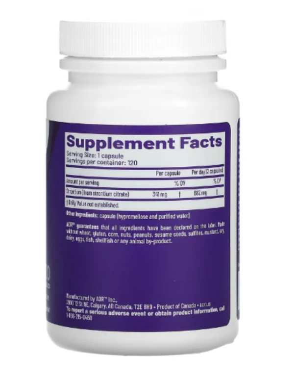 Advanced Orthomolecular Research AOR, Strontium Support II, 120 Capsules