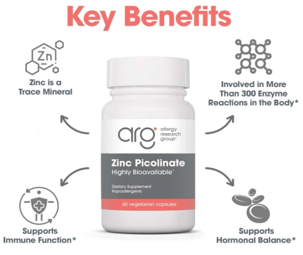 Allergy Research Zinc Picolinate 25 mg 60 capsules