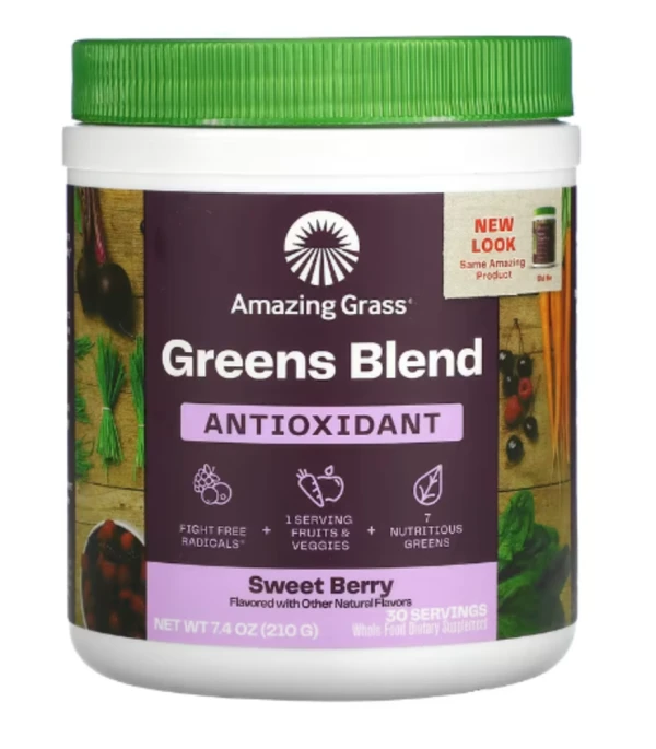 Amazing Grass, Green Blend Antioxidant, Sweet Berry, 7.4 oz (210 g)