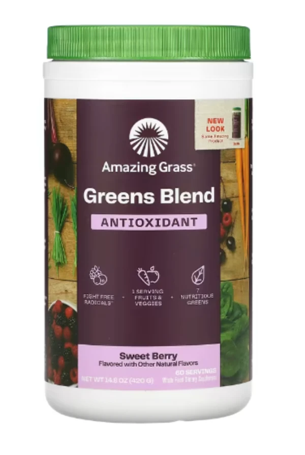 Amazing Grass, Greens Blend, Antioxidant, Sweet Berry, 14.8 oz (420 g)