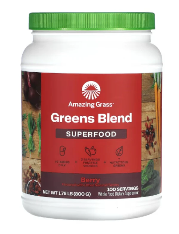 Amazing Grass, Greens Blend Superfood, Berry, 1.76 lb (800 g)