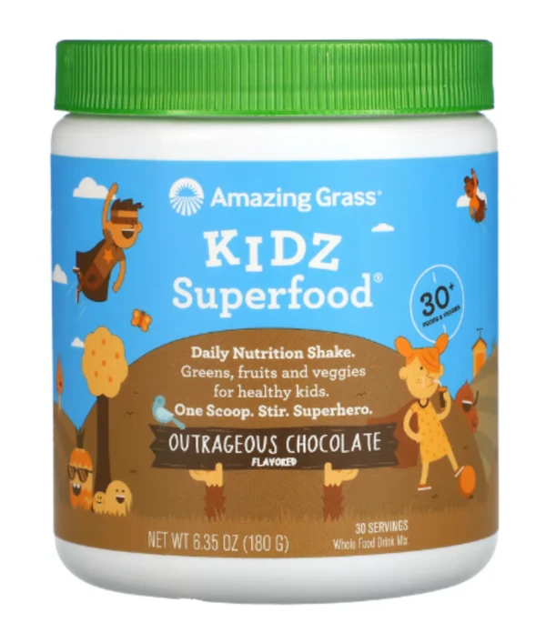 Amazing Grass, Kidz Superfood, Outrageous Chocolate, 6.35 oz (180 g)